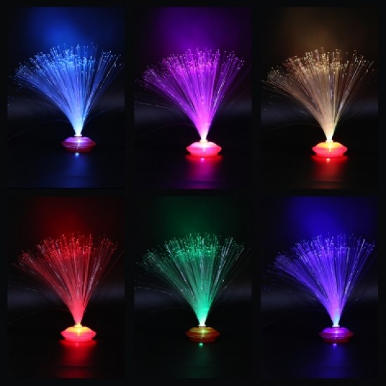 Color Changing LED Fiber Optic Night Light Lamp PRand Home Decoration FJ