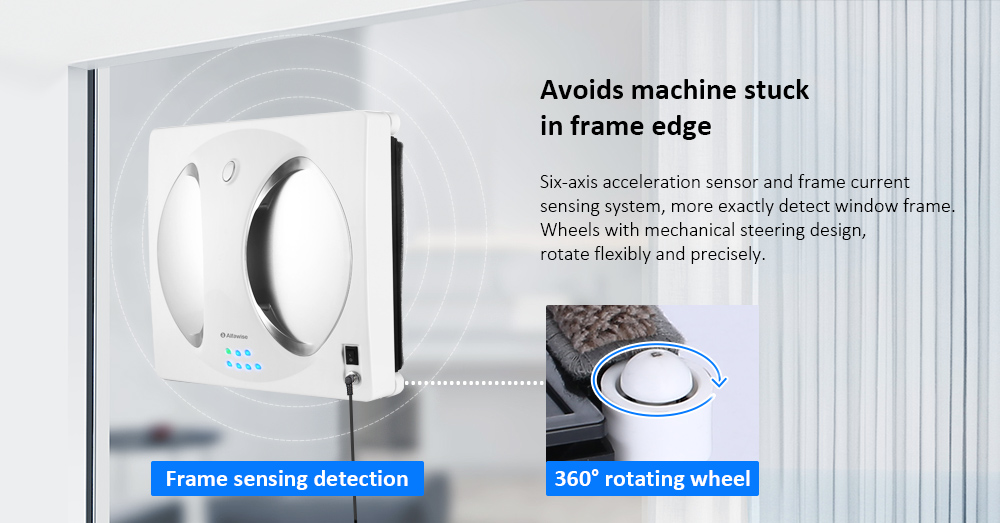 Alfawise WS - 960 Smart Robot Vacuum Window Cleaner Wipe Outside or Upper Window Glass
