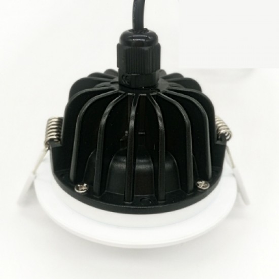 ZDM 4PCS 7W 600 - 650LM IP65 Waterproof White Round LED Ceiling Light Warm White AC 85 - 265V