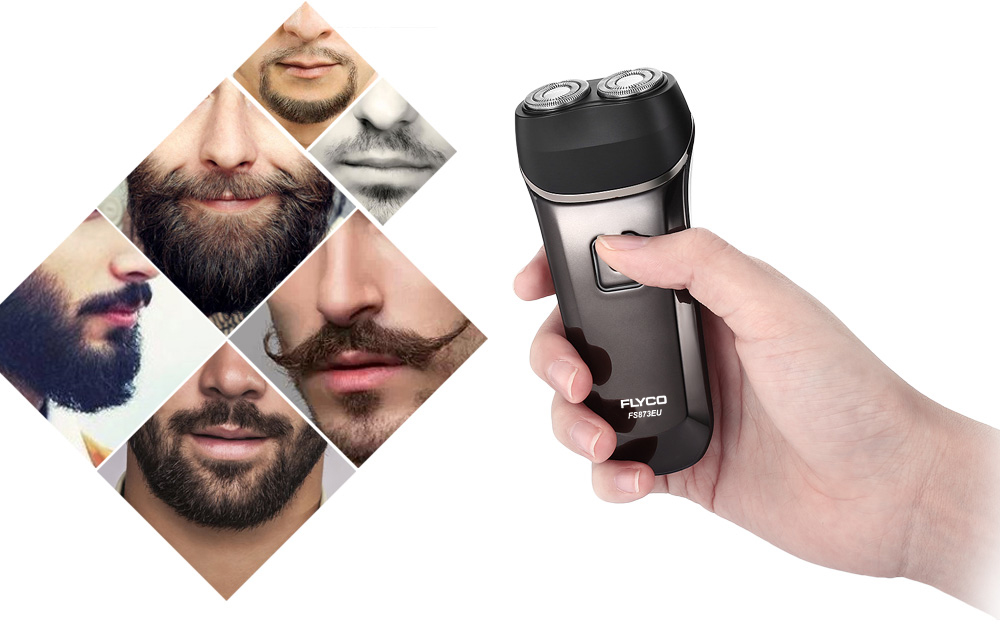 FLYCO FS873EU Electric Shaver Washable Beard Trimmer Rechargeable Razor for Men
